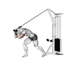 cable rope high pulley overhead tricep extension
