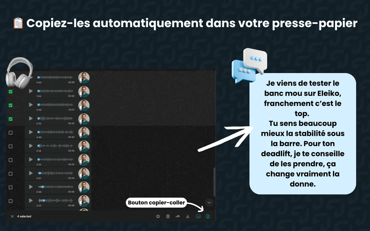 Transcription whatsapp - outil WhatsApp Voice Transcriber