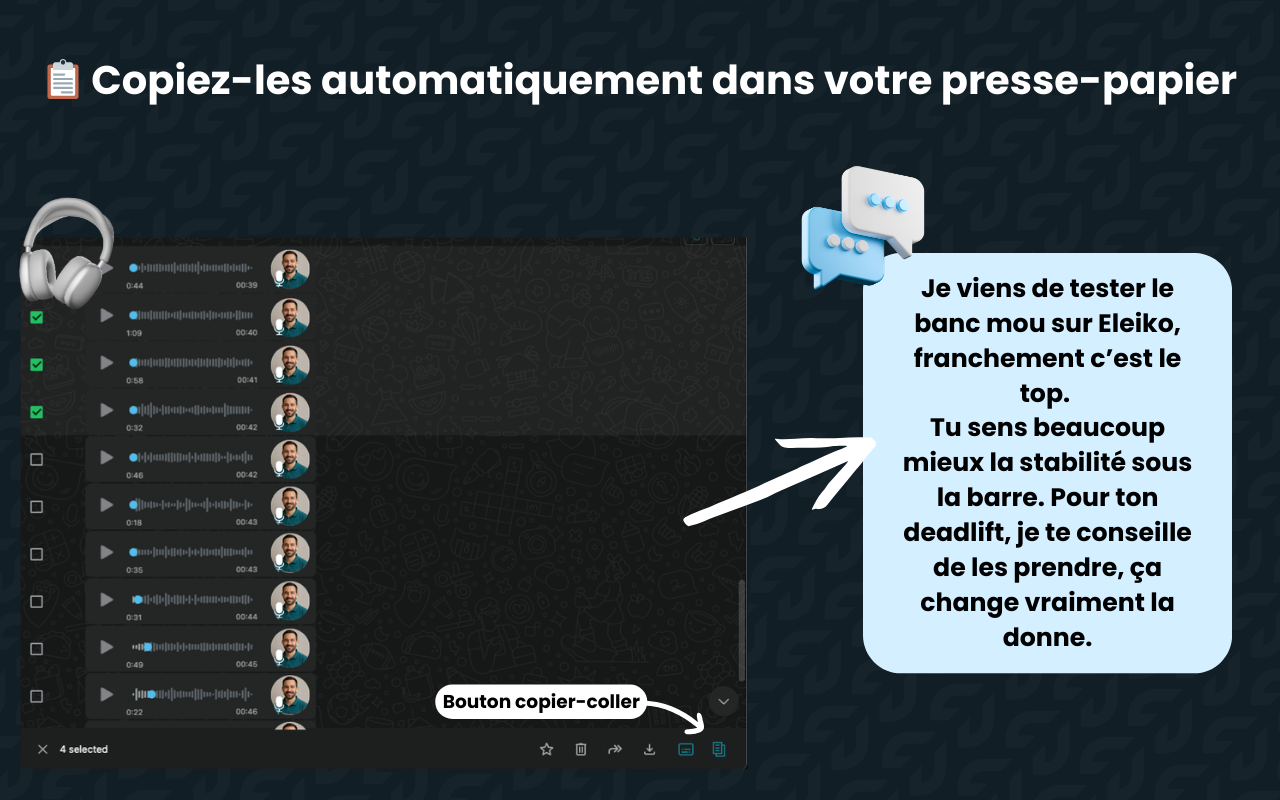 Transcription whatsapp - outil WhatsApp Voice Transcriber